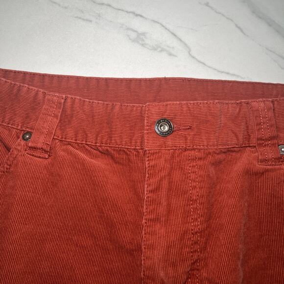 Prana Corduroy Pants Mens 38x32 (37x29) Rust Straight Leg Stretch Outdoors EUC - Picture 2 of 13